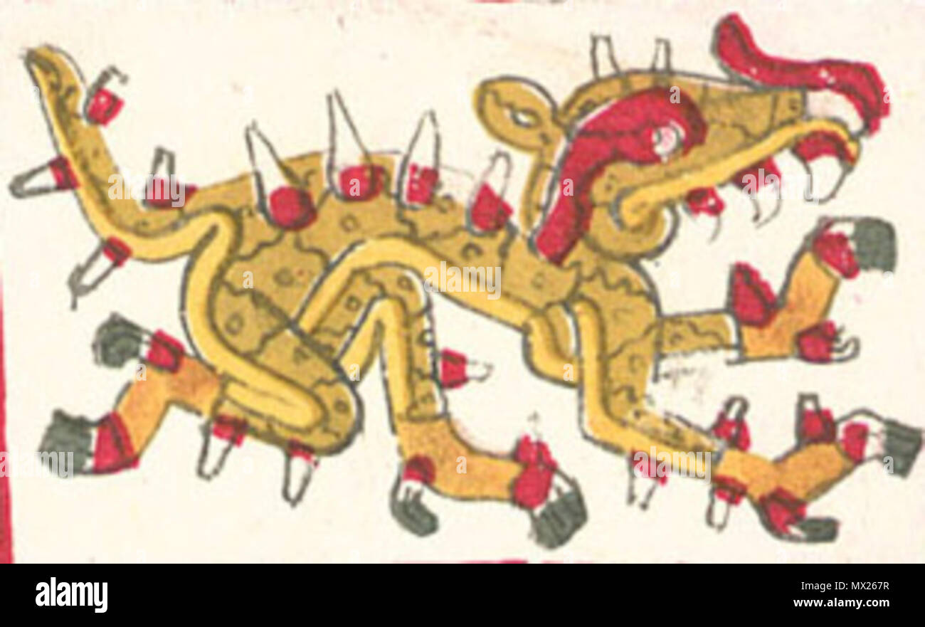 . English: Cipactli described in the Codex Borgia. Español: Cipactli ...