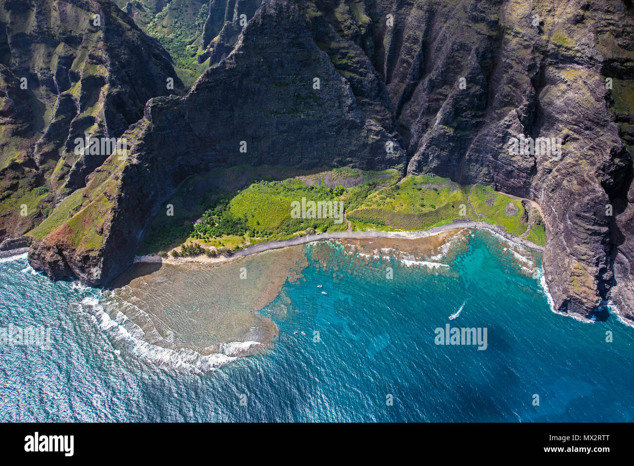 Napali Coast Kauai Hawaii Stock Photo Alamy