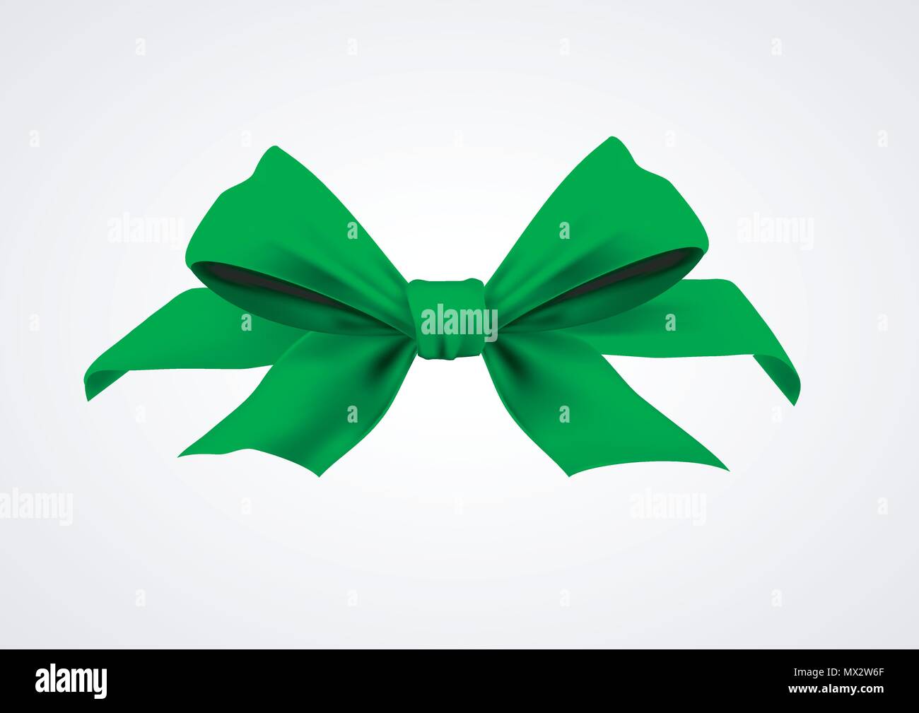 Olive green gift ribbon in a bow Stock Photo - Alamy