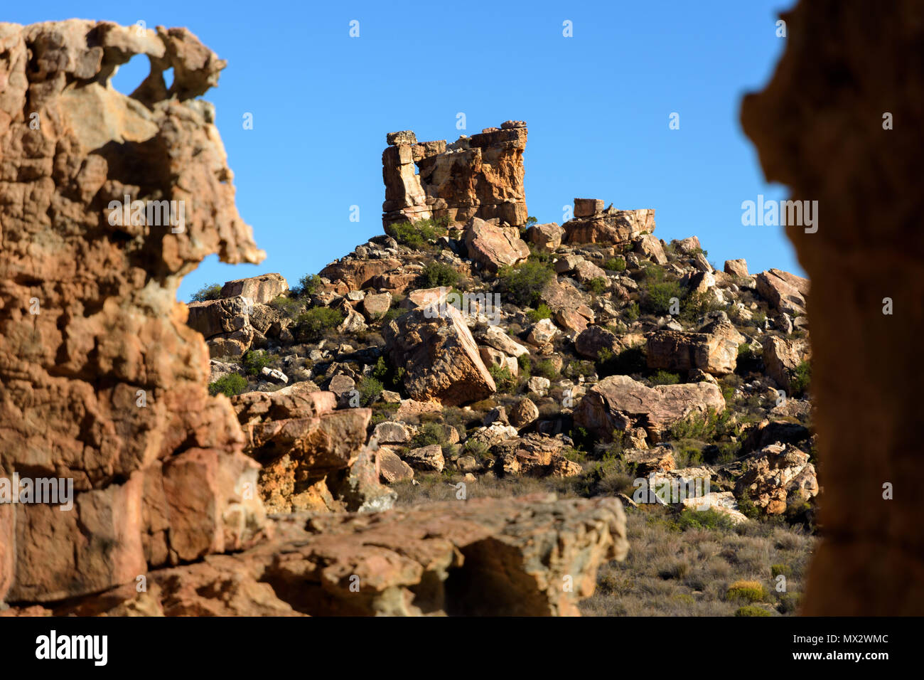 Rock formations in the Truitjieskraal area of the Cederberg, South Africa Stock Photo