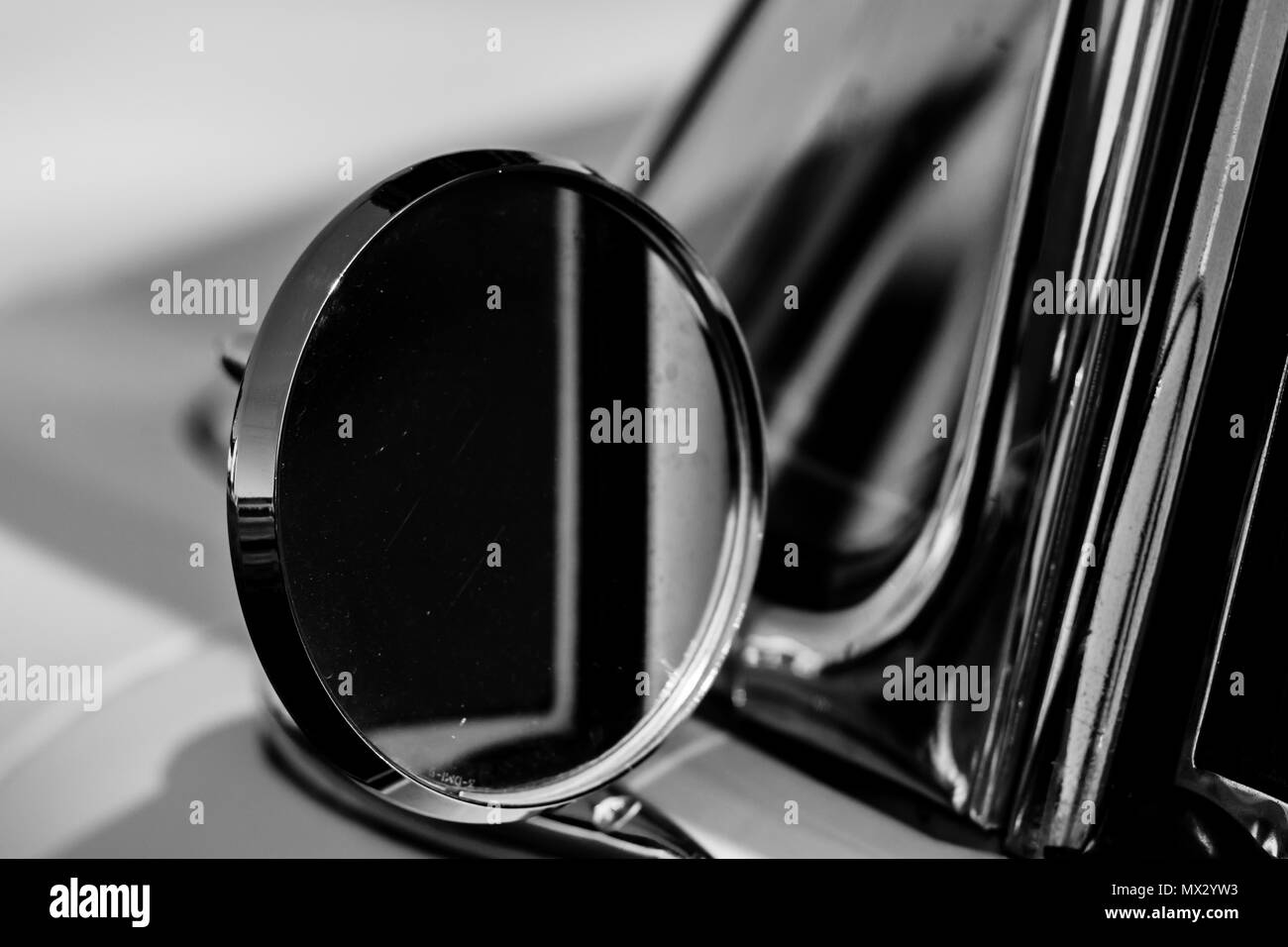 Monochrome Picture of Vintage Car parts Stock Photo