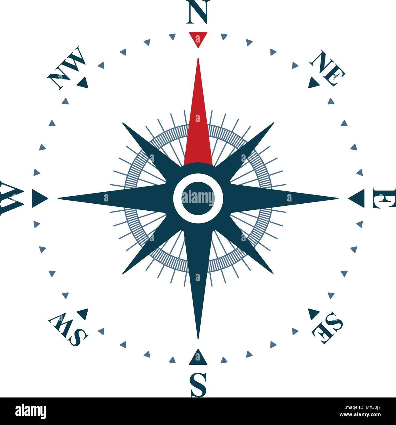 Compass rose on white background. Vector compass design Stock Vector Image  & Art - Alamy