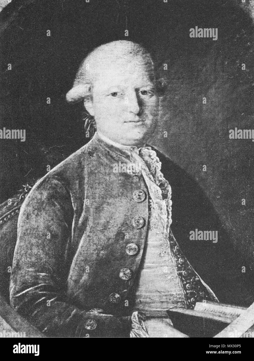 . Adam Franz Xaver Philipp von Roggenbach (1750-1830); Neffe des Fürstbischofs Sigismund von Roggenbach; Oberhofmarschall an dessen Hof in Pruntrut . circa 1800. Unknown 26 Adam Franz Xaver Philipp von Roggenbach (1750-1830) Stock Photo