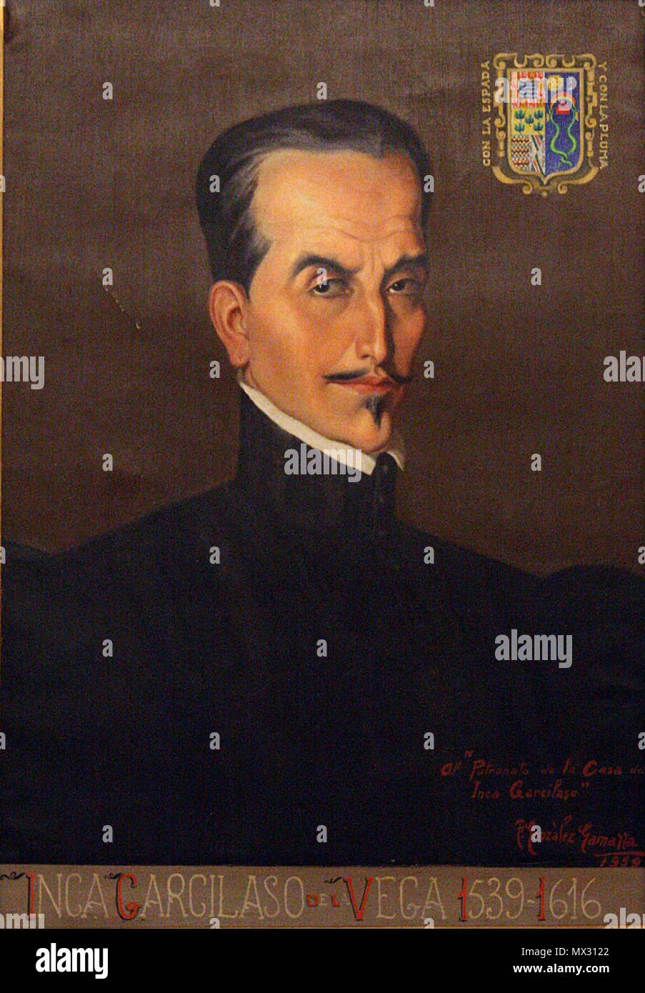 .  Español: Retrato del Inca Garcilaso de la Vega . 1959 519 Retrato del Inca Garcilaso de la Vega (10949628505) Stock Photo