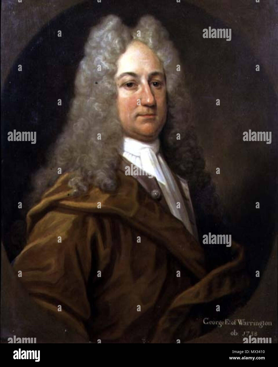 . English: George Booth, 2nd Earl of Warrington (1675-1758) . circa 1730. William Hoare 15 2ndEarlOfWarrington Stock Photo