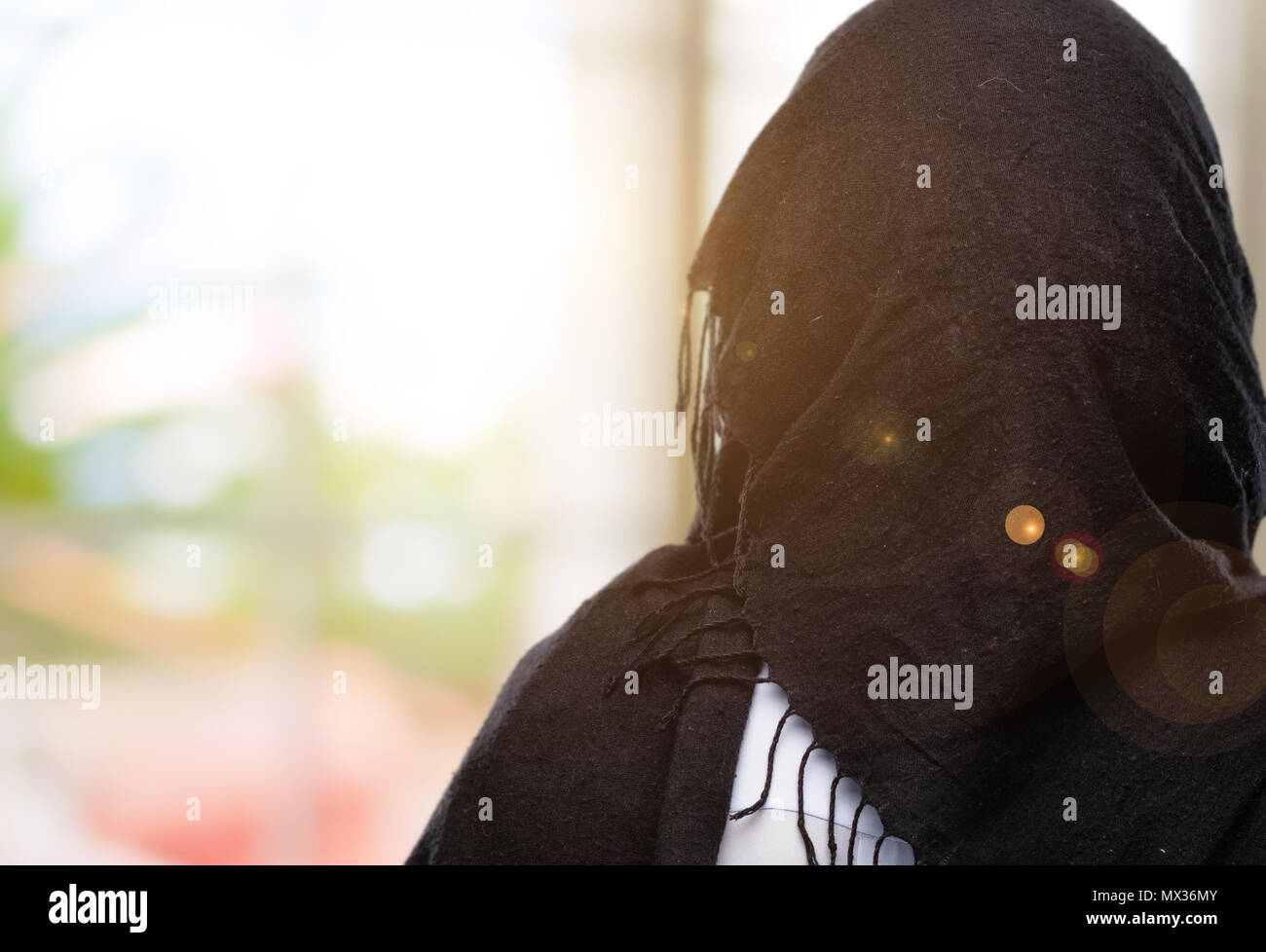 Woman head scarf rear view hi-res stock photography and images - Alamy
