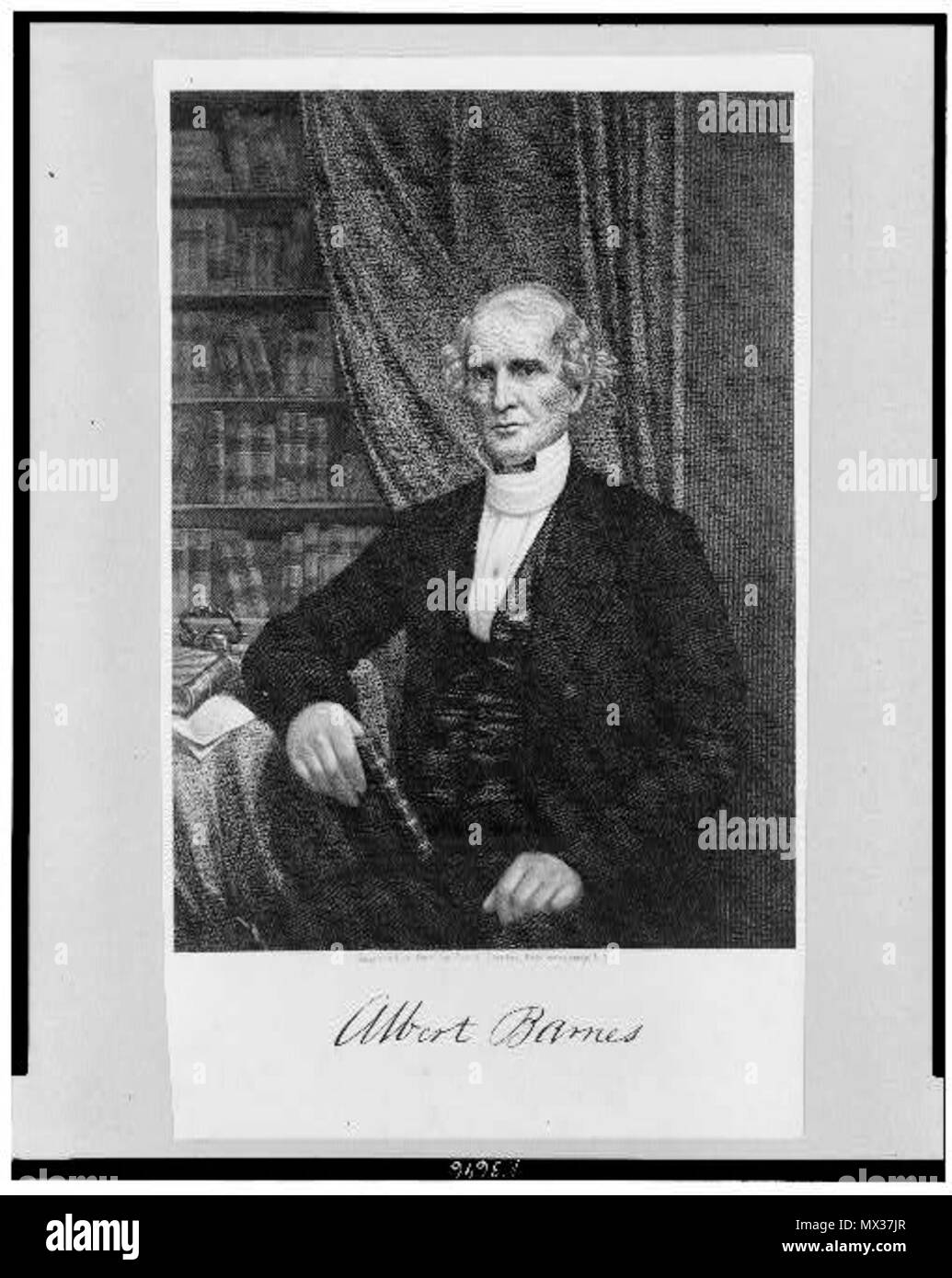 . English: Portrait of Albert Barnes (theologian; 1798-1870) . between 1860 and 1885. LOC; Perine, George Edward, 1837-1885 32 AlbertBarne-LOC Digital File 3c13696r Stock Photo