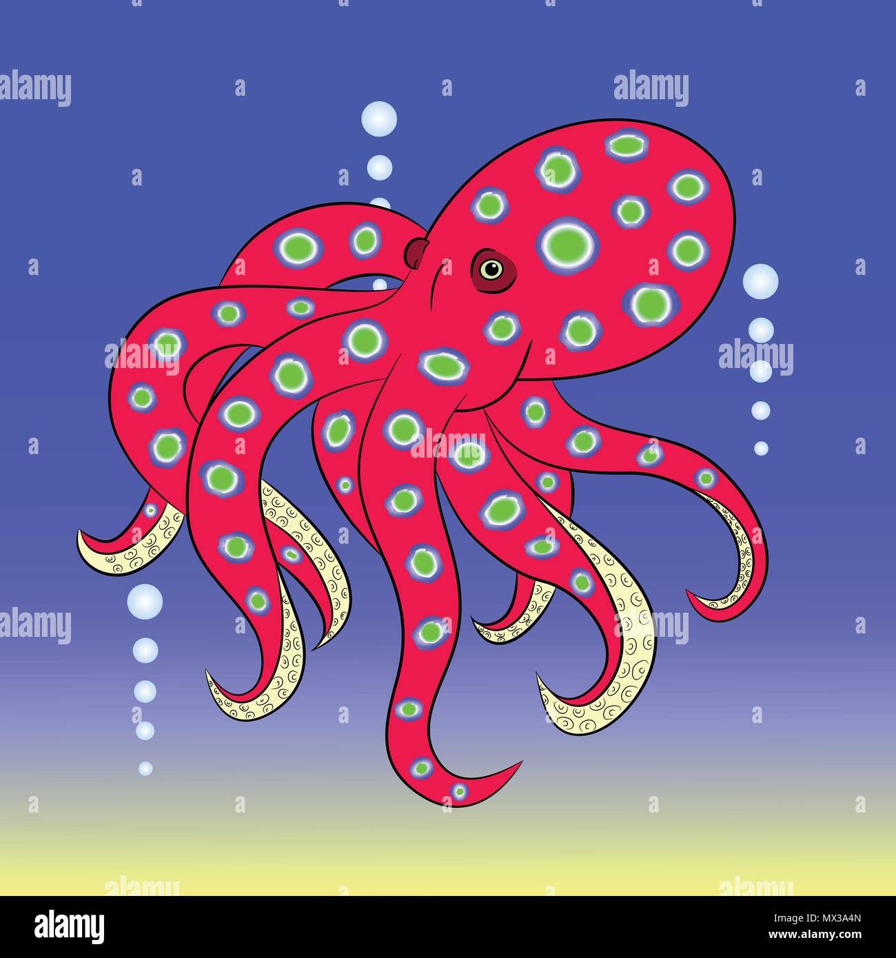 Octopus illustration hi-res stock photography and images - Alamy