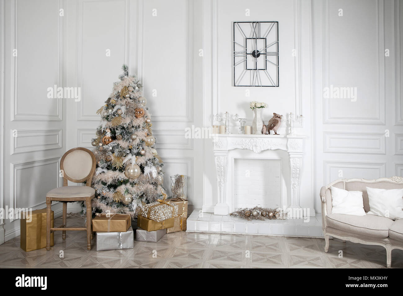 Toy Wooden Rocking Horse In The New Year S Interior New Year S