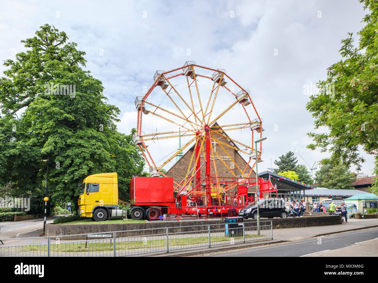 Lorry Rides Fun Fair Mobile ferris wheel on the back of a lorry providing family ...