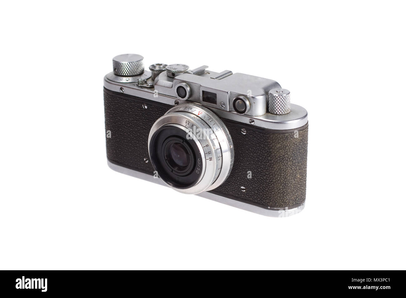 old retro vintage rangefinder camera isolated on white background Stock Photo Alamy