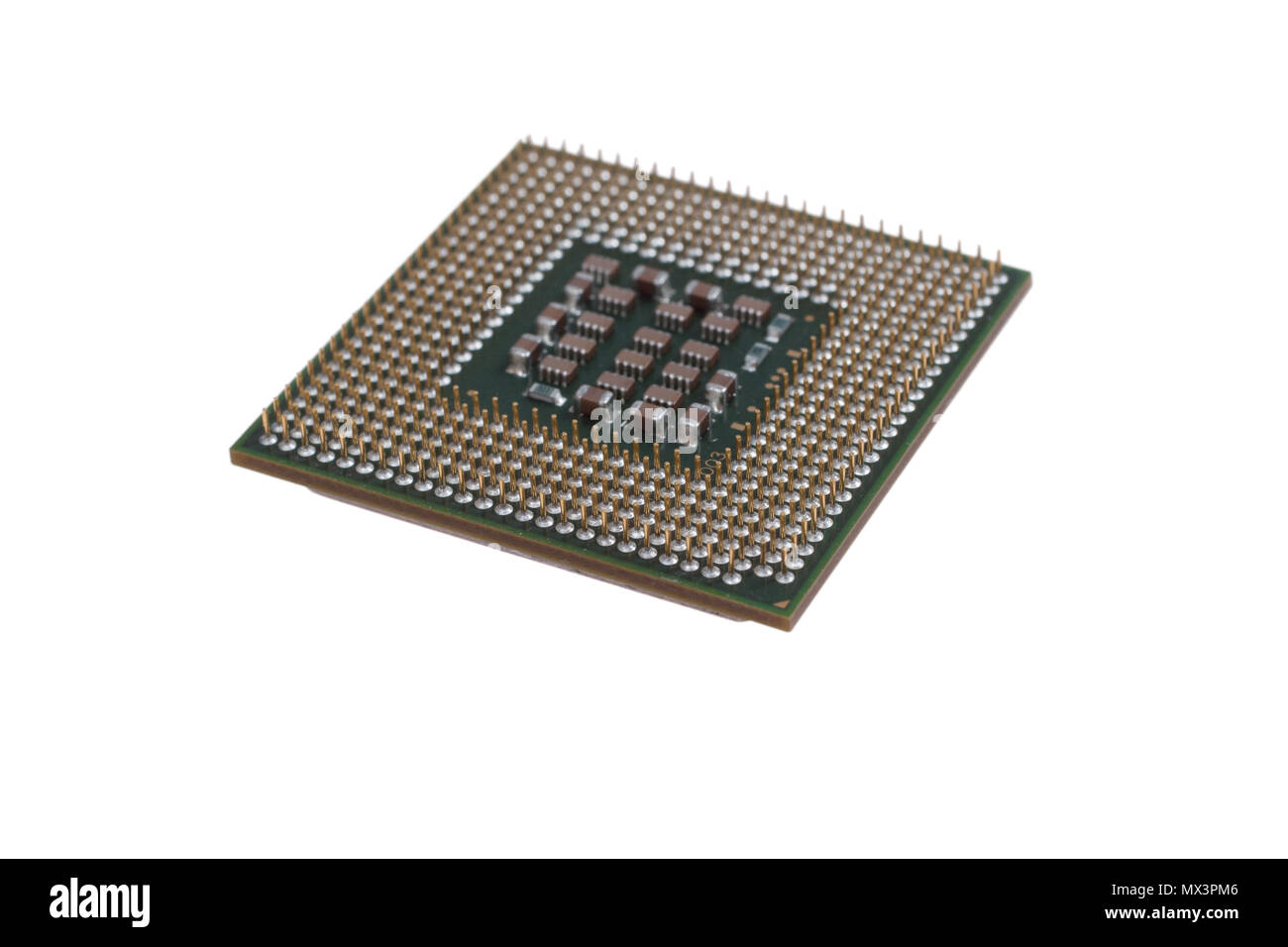 central microprocessor unit isolated on a white background Stock Photo