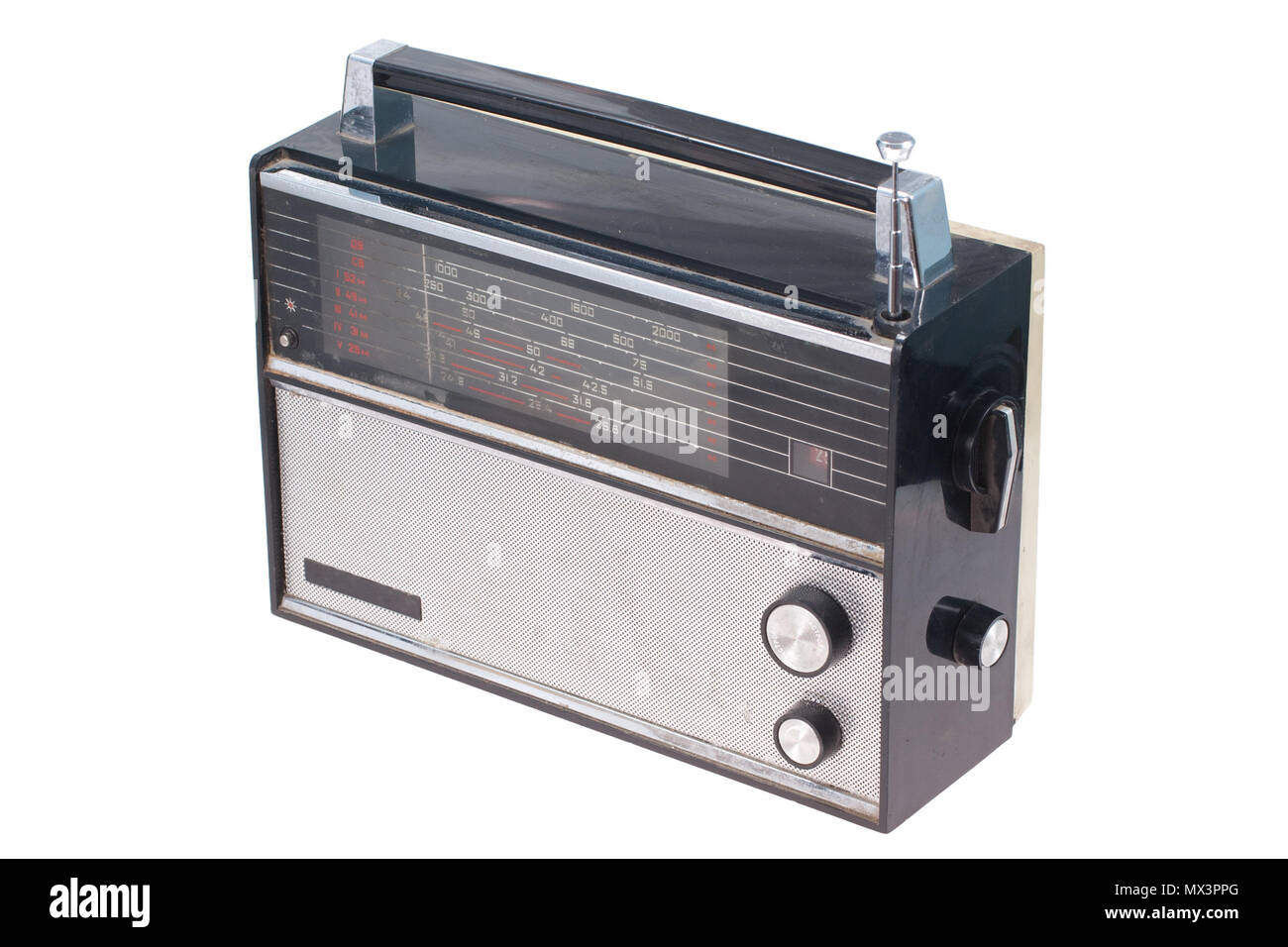 old radio receiver isolated Stock Photo - Alamy