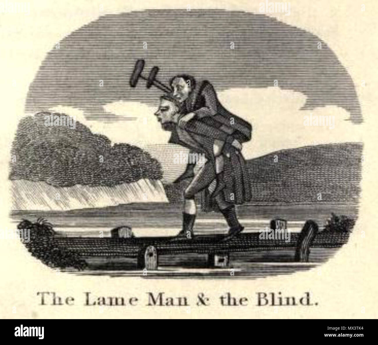 Parable of the lame man and the blind man hi-res stock photography and ...