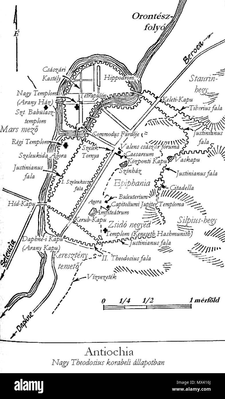 . Map of Antiochia ad Orontem / Antioch / Ἀντιόχεια ἡ ἐπὶ Ὀρόντου ...