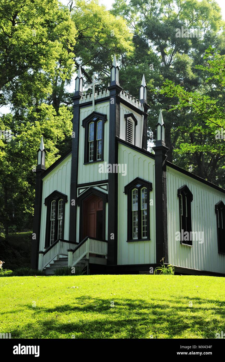 Rodney, Sacred Heart Catholic Church, Grand Gulf Military Park in Port Gibson, Mississippi Stock