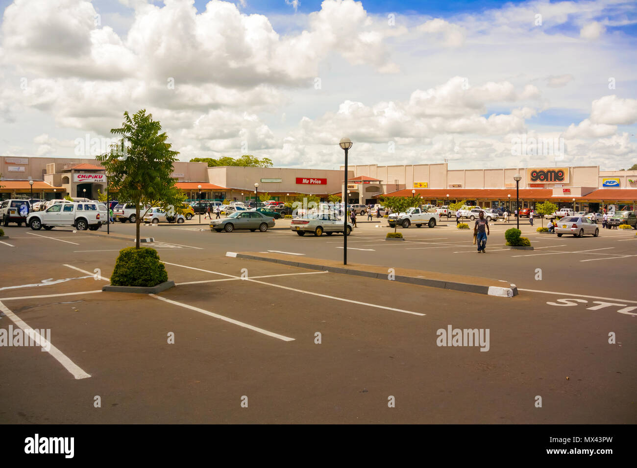 Lilongwe, Malawi - March 29, 2015: View at the Lilongwe City Mall in the capital city of Malawi. Stock Photo