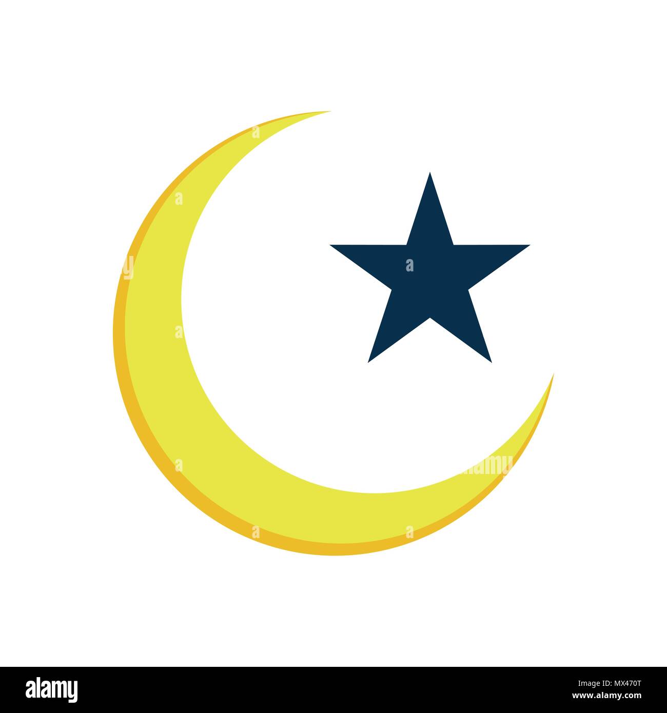 Crescent Star Islam Symbol Vector Illustration Graphic Design Stock ...
