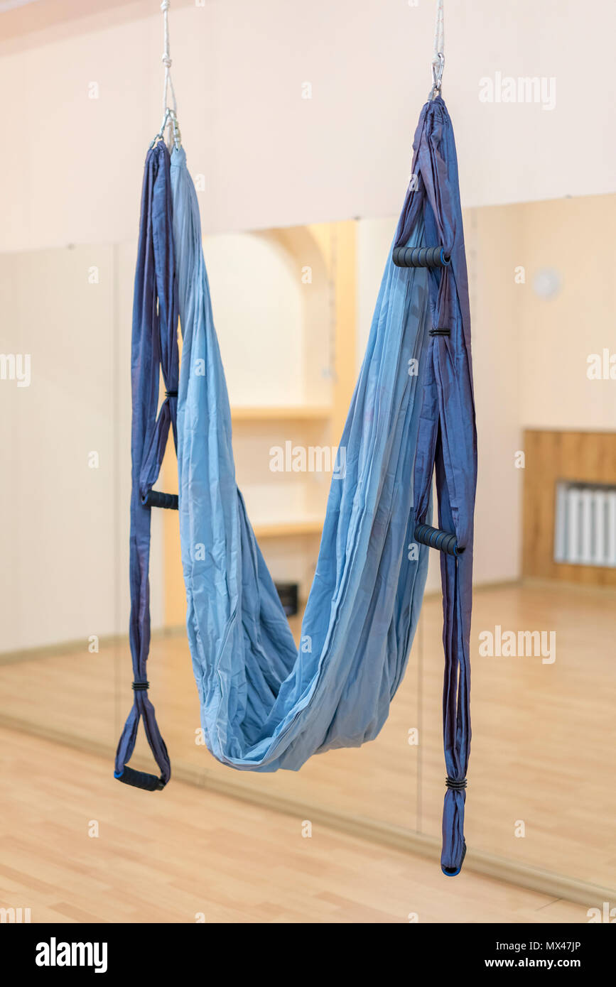 hammock for yoga lessons Stock Photo Alamy
