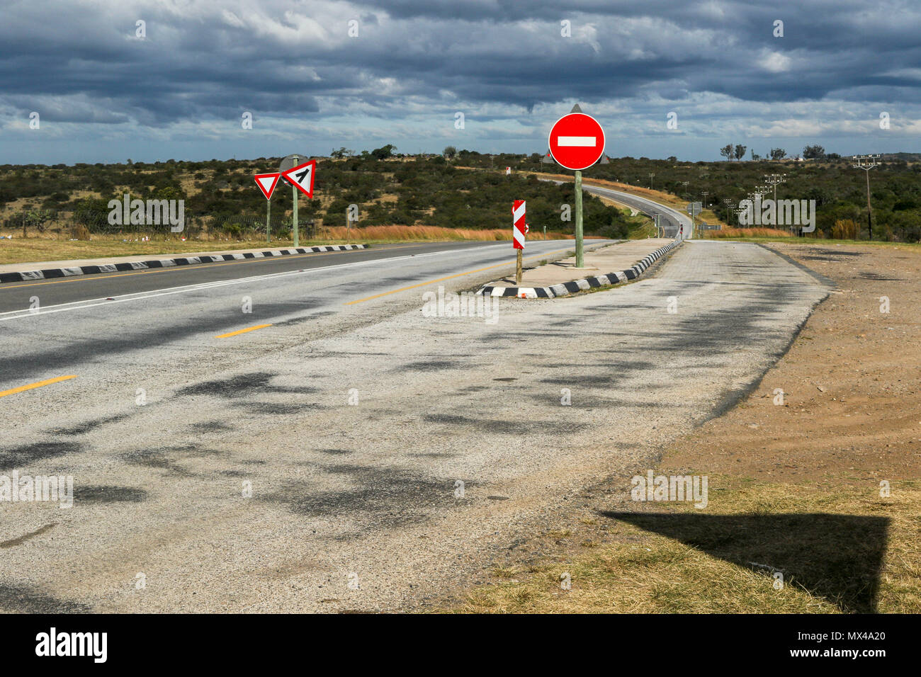South african highway outside port elizabeth on the garden tourist route, south africa Stock Photo