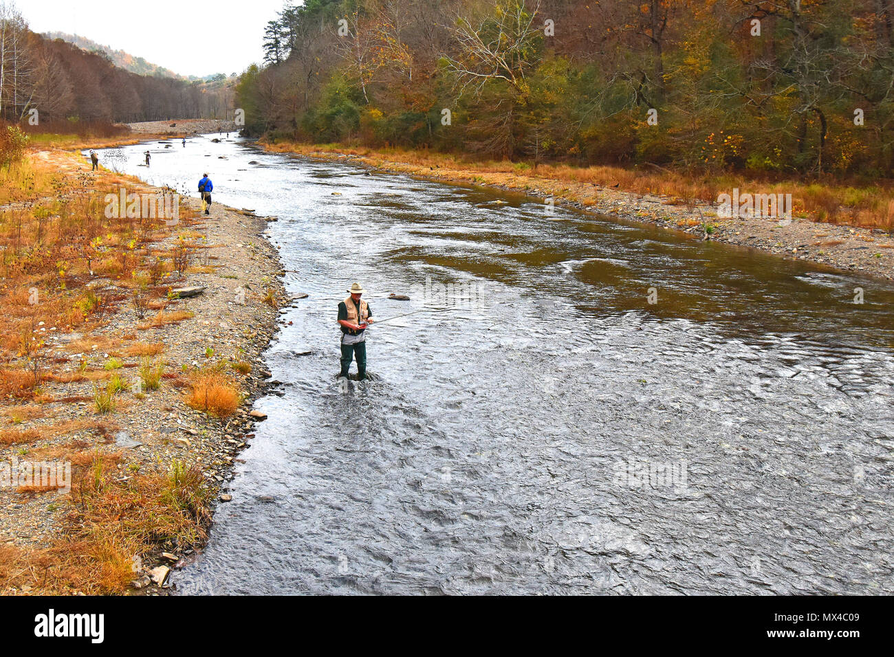 Trout fishing in Oklahoma Stock Photo Alamy
