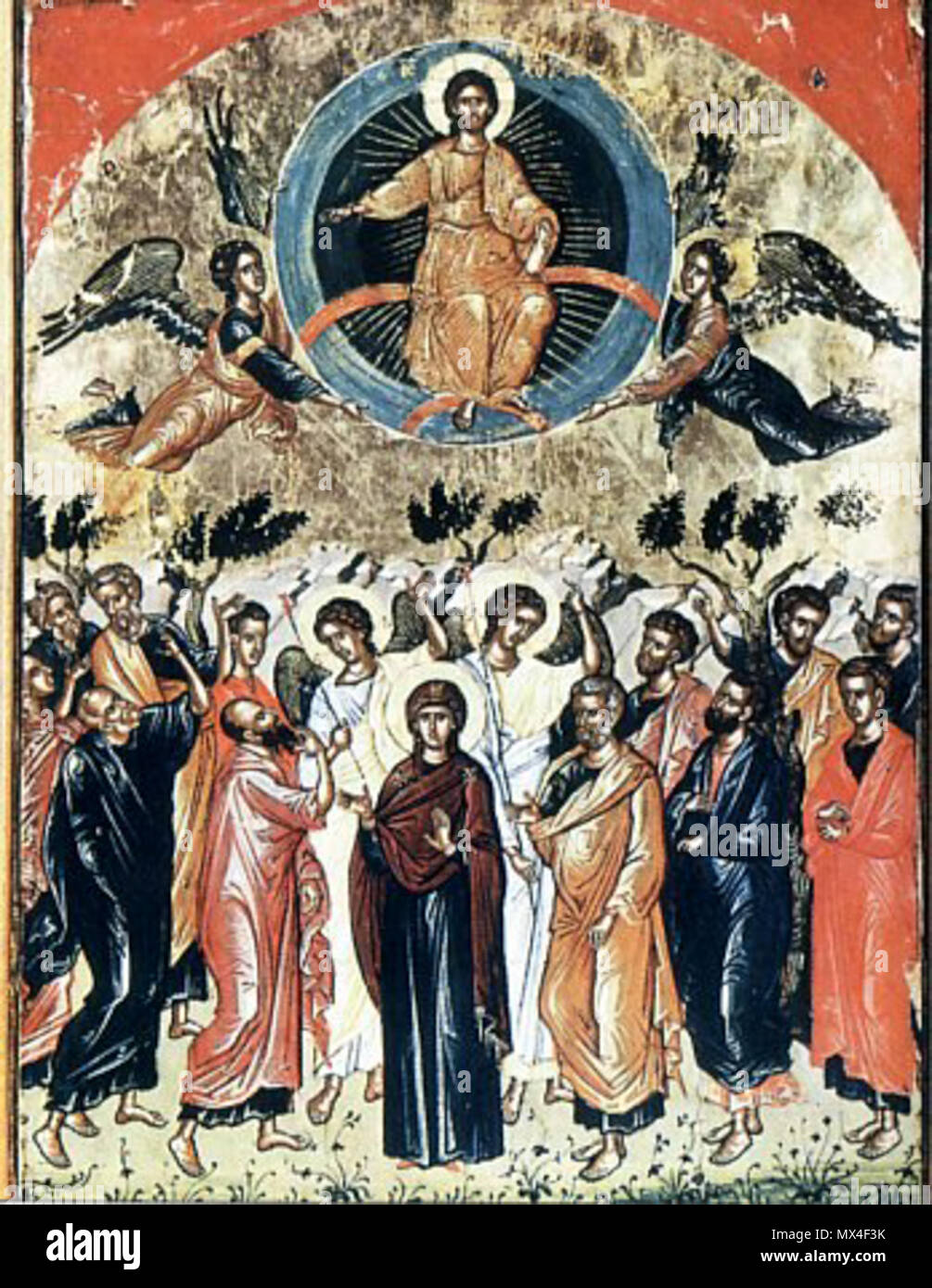 . English The Ascension of Our Lord (icon) Русский Вознесение