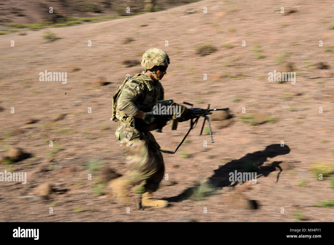 U.S. Army Pfc. Alfonso Rios, a soldier with 2nd Platoon, Bravo Company ...