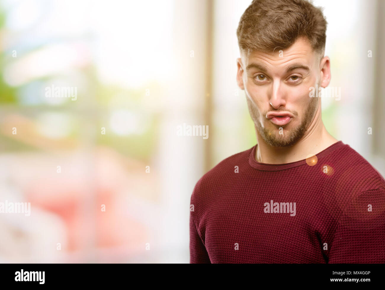 Funny face man hi-res stock photography and images - Alamy