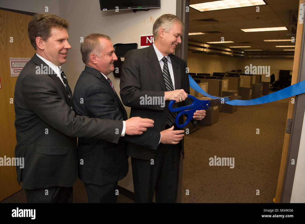 Glen Townsend, left, Engineering director for the Command, Control
