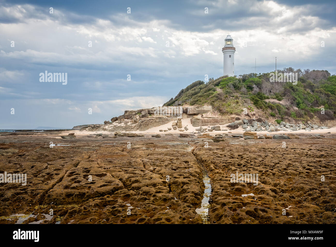 Norah Head beach & lighthouse at Norah Head, NSW, Australia taken on 20