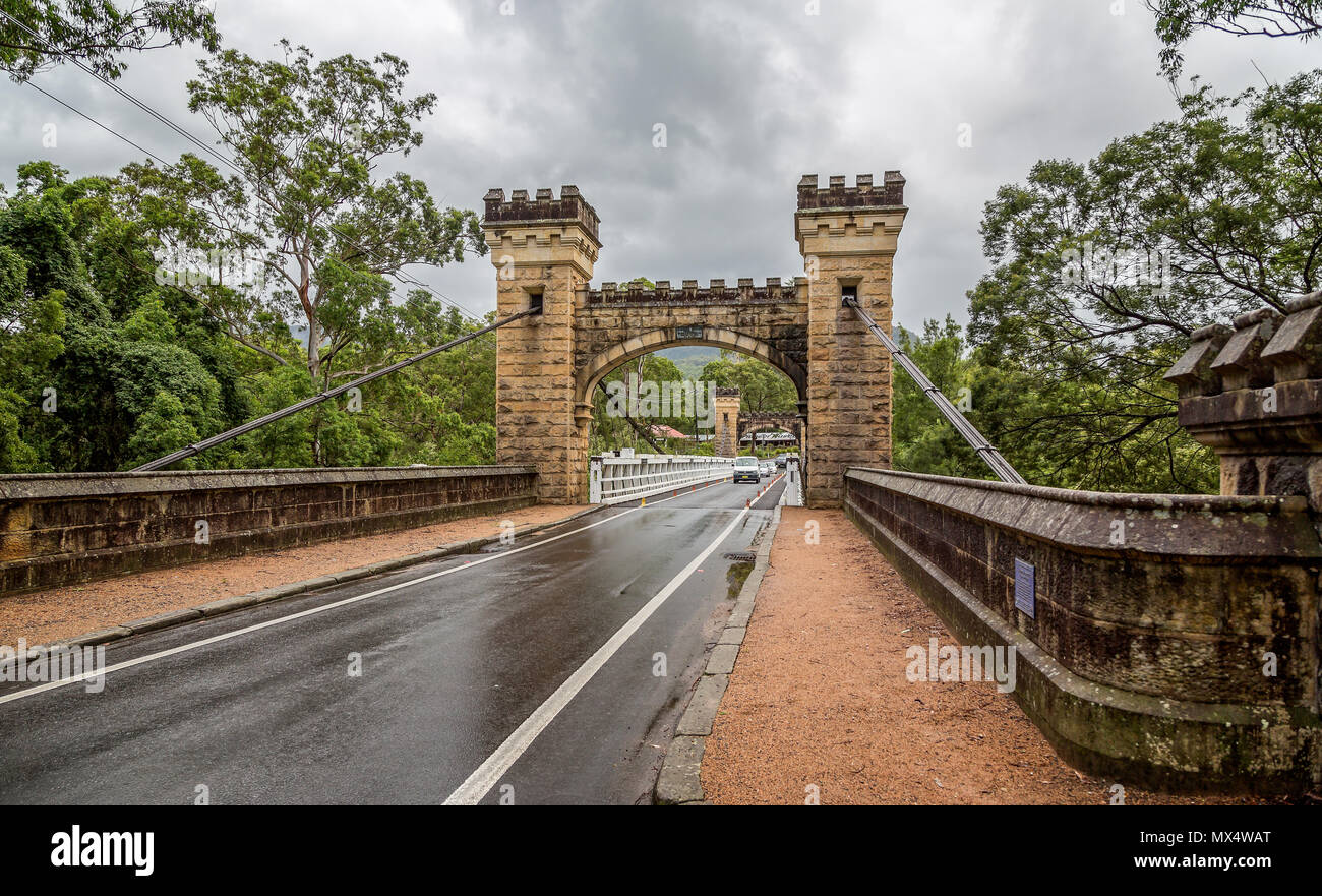 Hampden suspension bridge in Kangaroo Valley, NSW, Australia taken on
