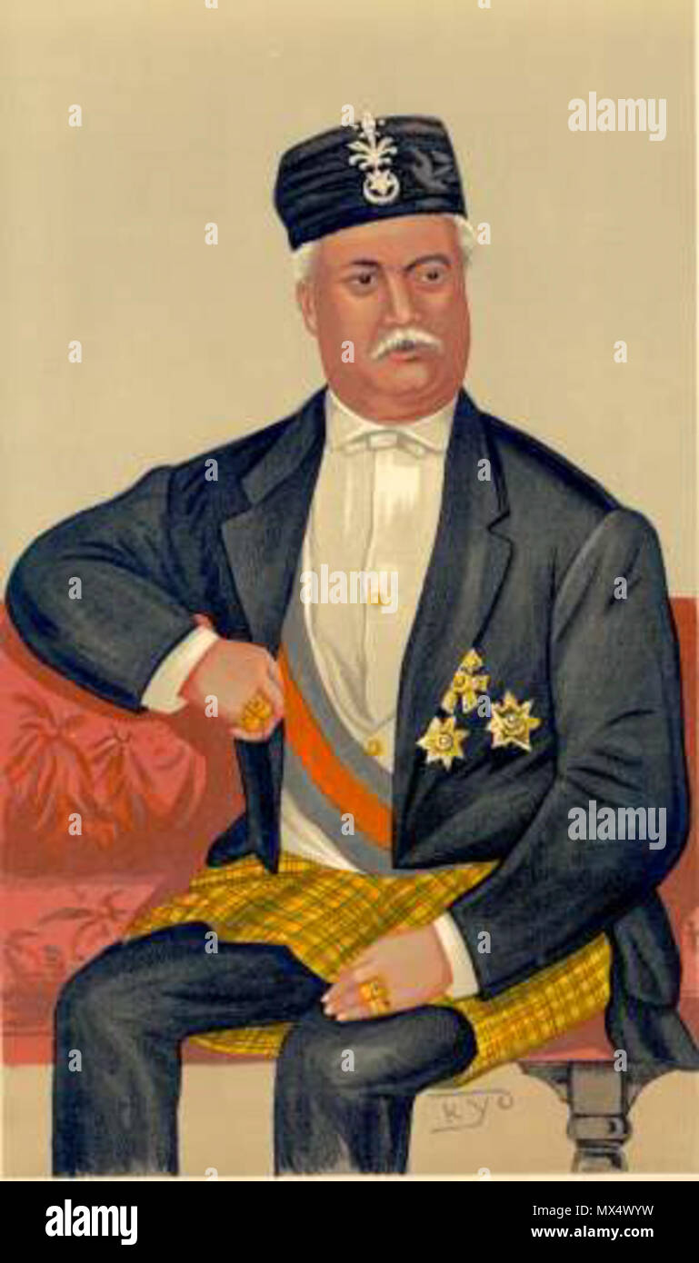 Caricature Of Sultan Abu Bakar Of Johor 1891 Kyo Robert Wallace Braddell 68 Sultanabubakarcartoon Stock Photo Alamy