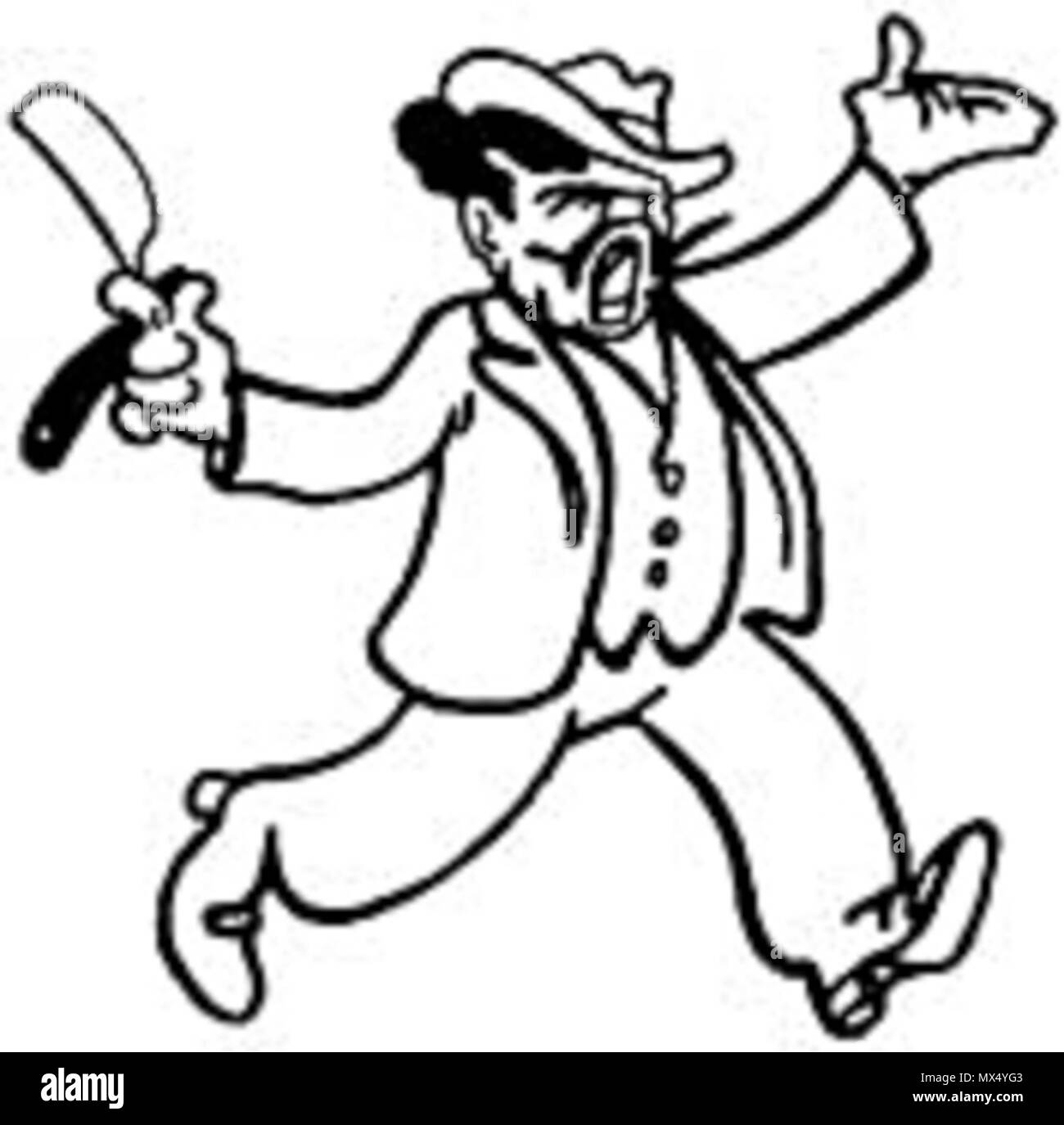 . Português: Caricatura da personagem cômica Juó Bananère desenhada por Voltolino. circa 1910.  Lemmo Lemmi (Voltolino, b. 1884 - d. 1926) 71 Bananere Stock Photo
