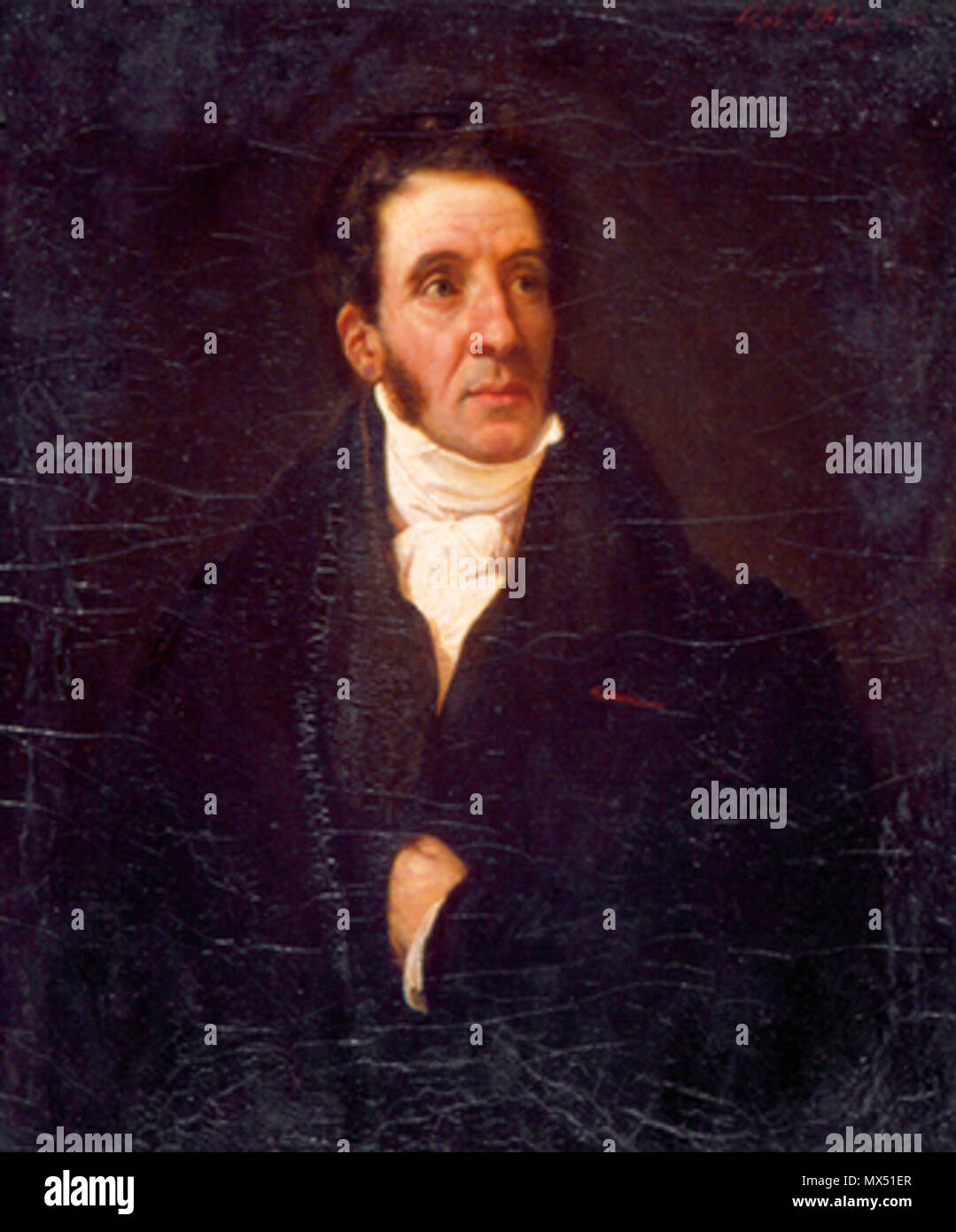 . Français : Portrait de Benjamin Morel en 1829 . 19 November 2015. Joseph Nicolas ROBERT-FLEURY 80 Benjamin Morel Stock Photo