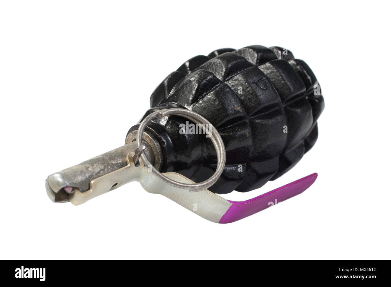 hand grenade isolated on a white background Stock Photo - Alamy