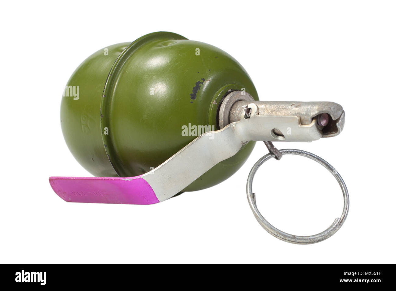 hand grenade isolated on a white background Stock Photo - Alamy