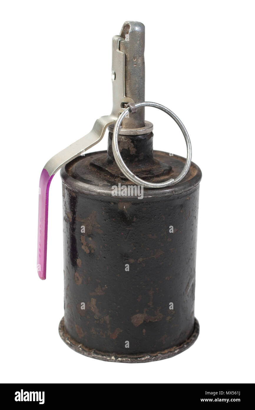 vintage hand grenade isolated on a white background Stock Photo - Alamy