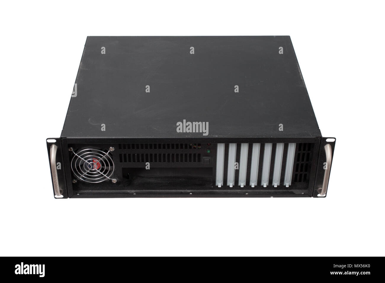 server rack case on white background Stock Photo - Alamy