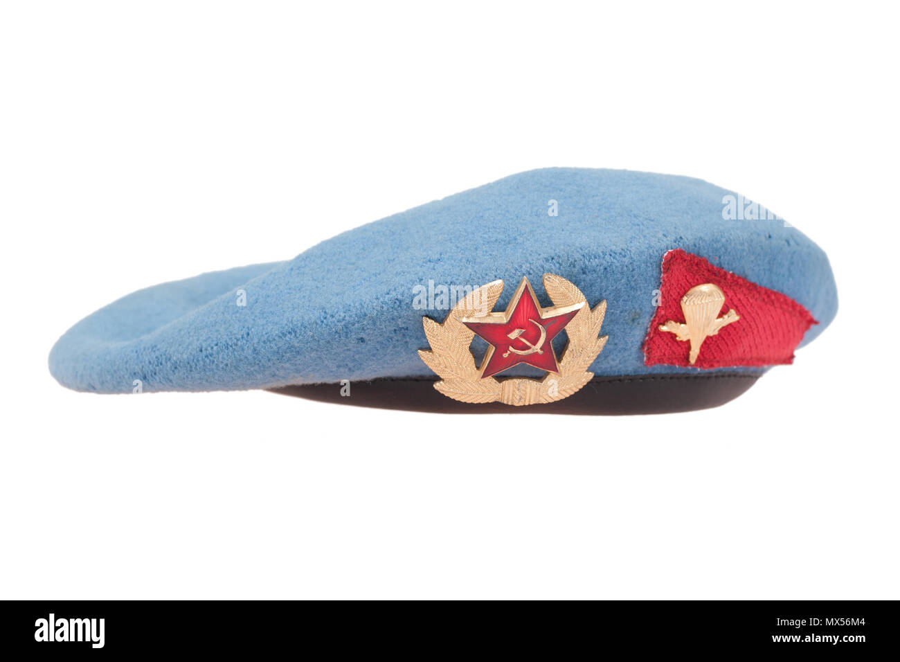 soviet army airborne forces blue beret isolated on white background Stock  Photo - Alamy