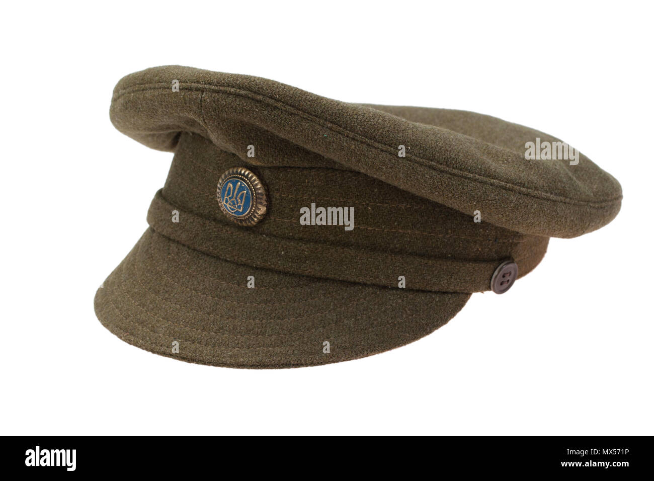 Ukrainian army cap World War I period isolated on a white background Stock Photo