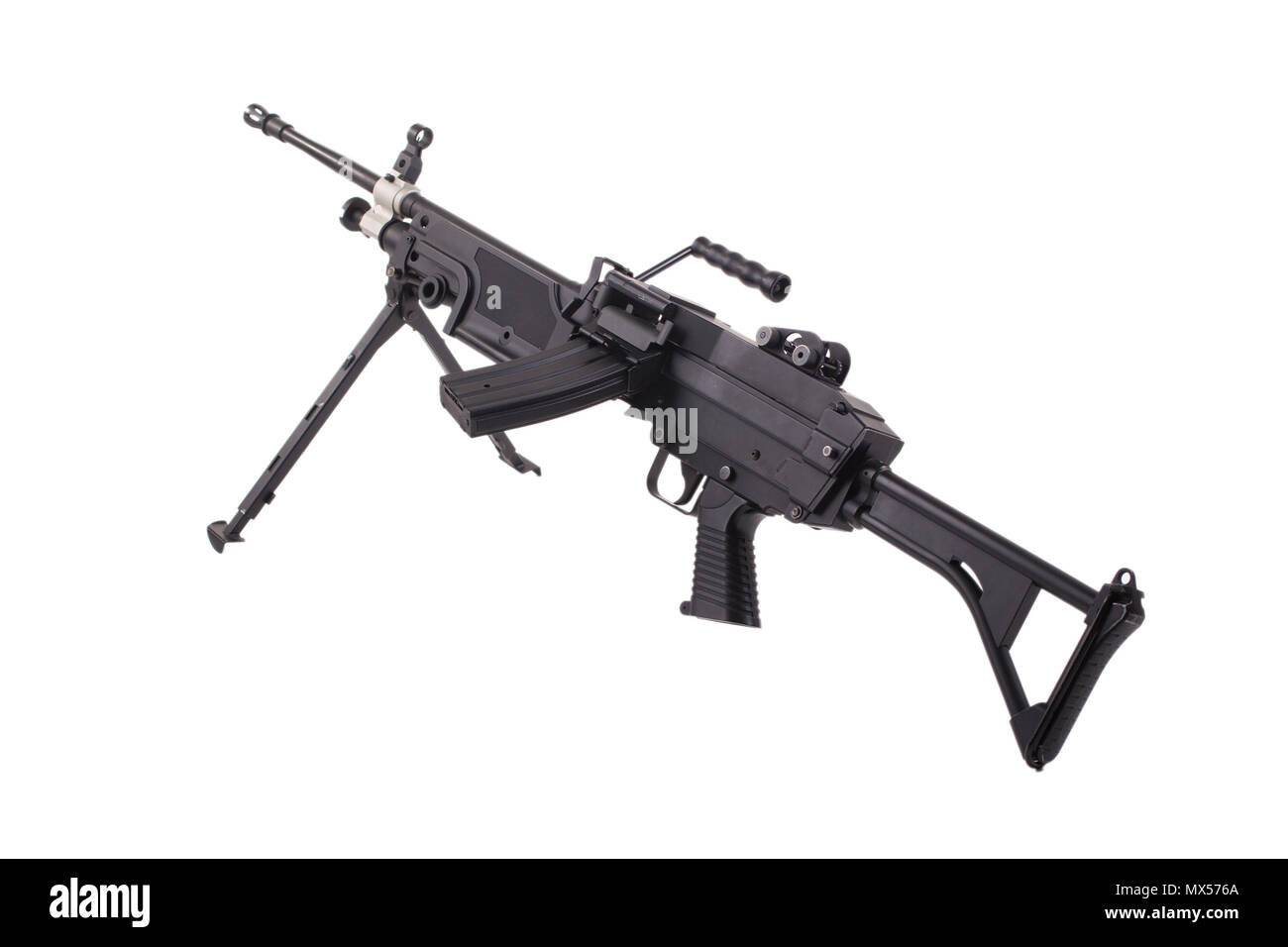 modern machinegun isolated Stock Photo - Alamy