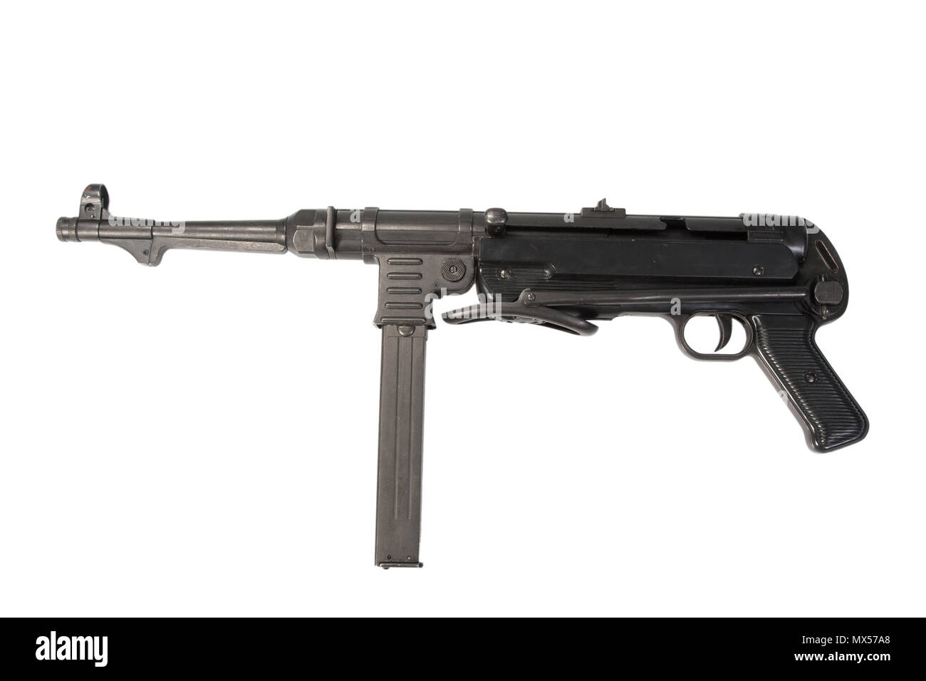 MP40 submachine gun on white background Stock Photo