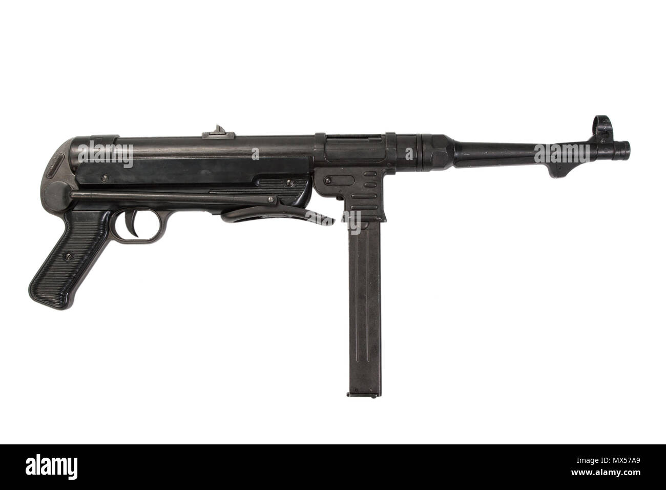 MP40 submachine gun on white background Stock Photo