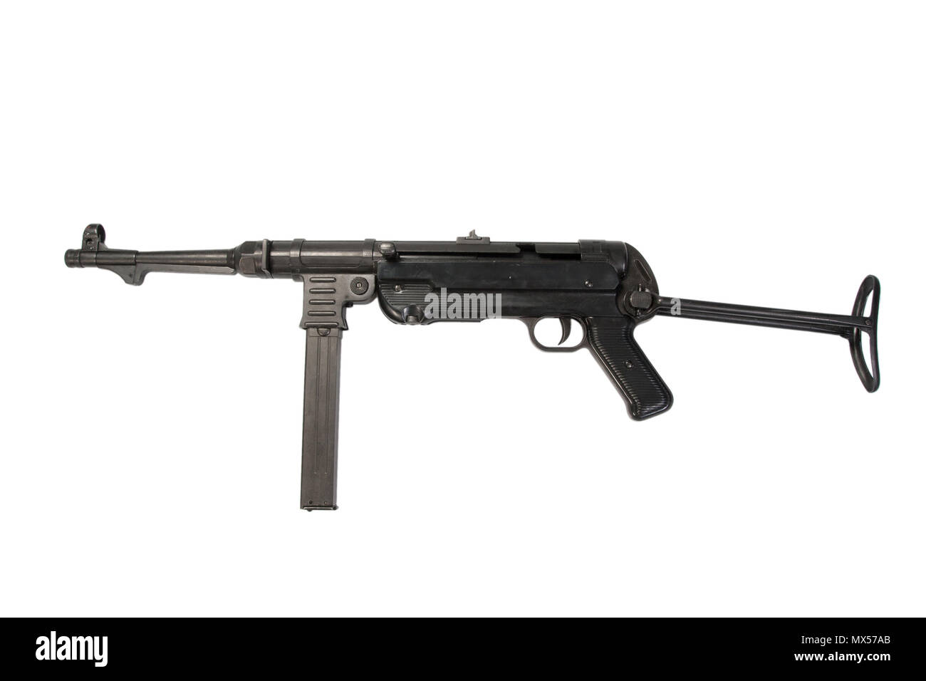 MP40 submachine gun on white background Stock Photo