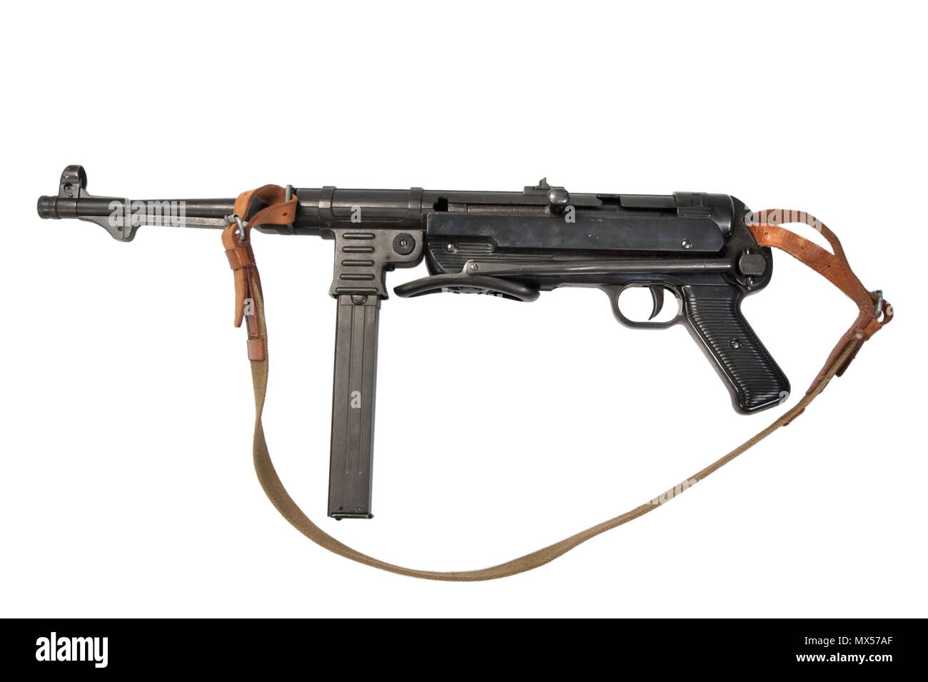 MP38/40 submachine gun on white background Stock Photo