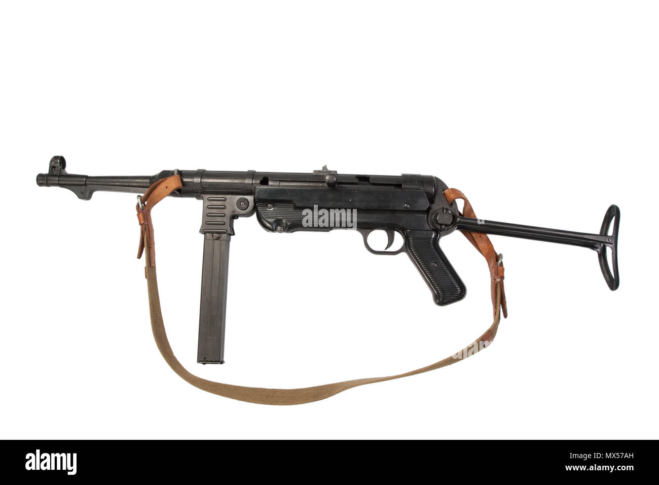 MP38/40 submachine gun on white background Stock Photo