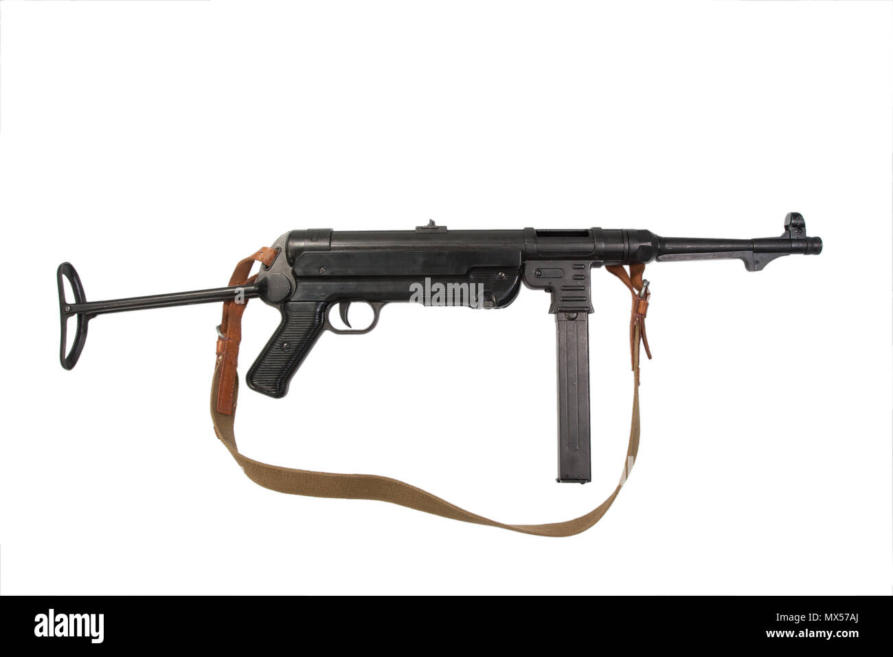 MP38/40 submachine gun on white background Stock Photo