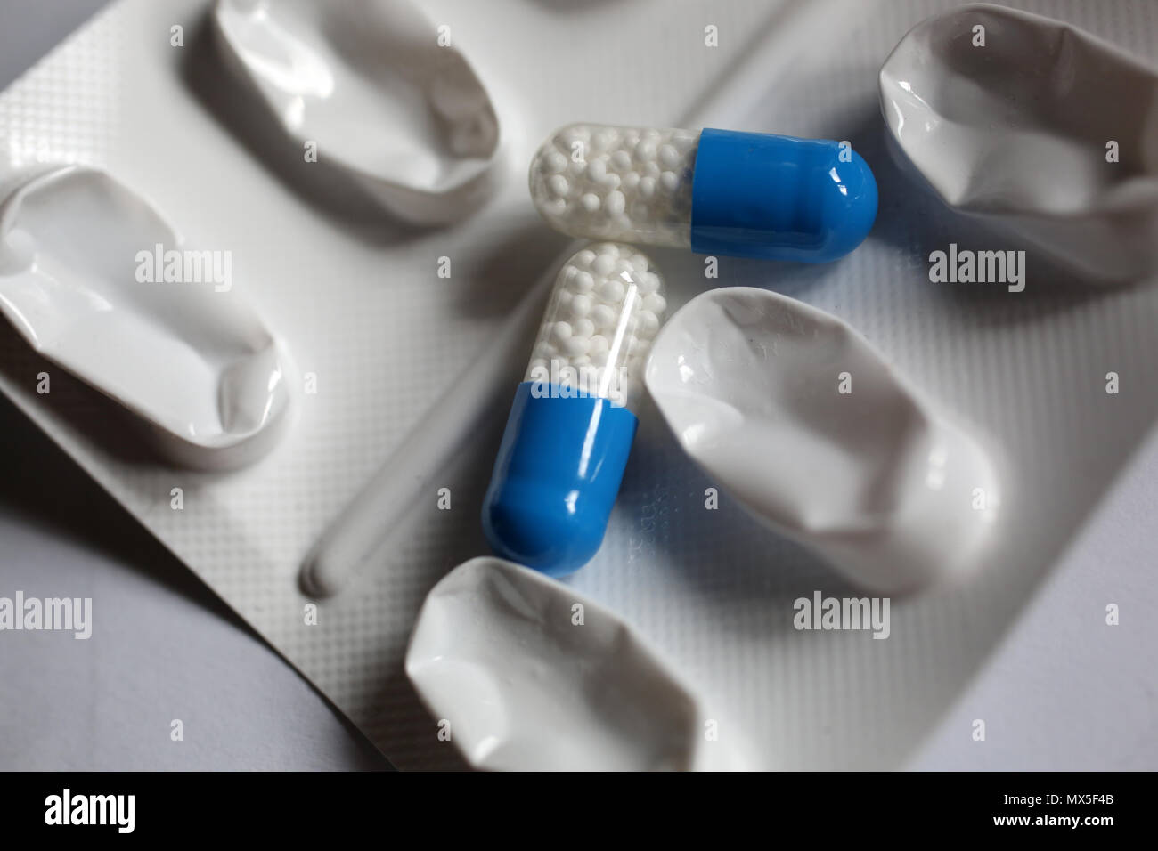 General views of Ibuprofen tablets in Chichester, West Sussex, UK. Stock Photo