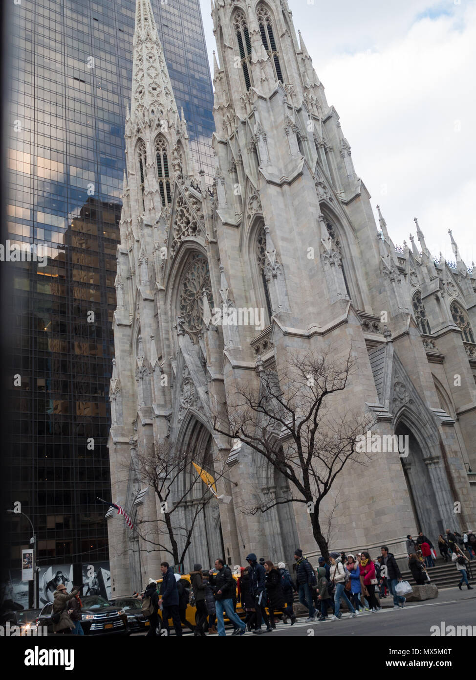 St. Patricks Cathedral on 5th Avenue Stock Photo