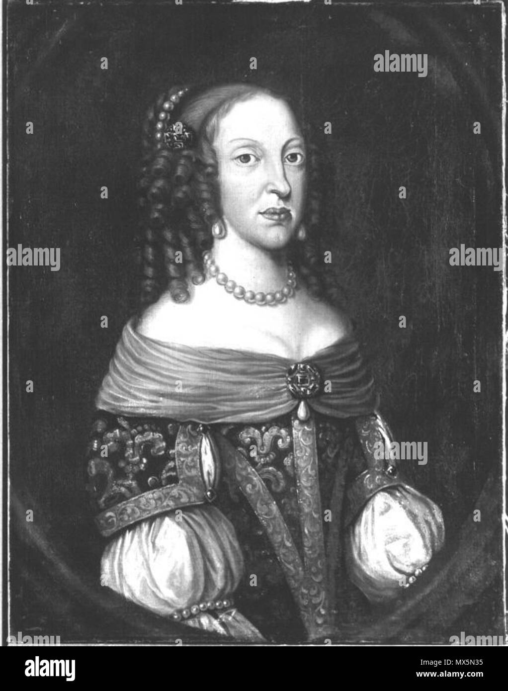 85 Bildnis der Landgräfin Anna Sophie von Hessen-Darmstadt, spätere Fürstäbtissin von Quedlinburg (1638-1683) Stock Photo